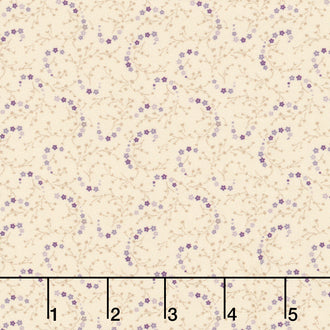 Plumberry III - Plum Posey Cream Yardage