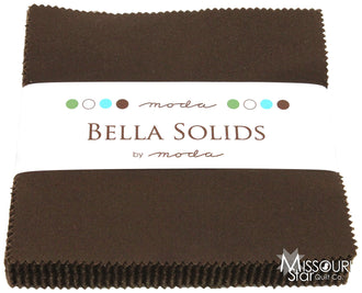 Bella Solids Brown Charm Pack