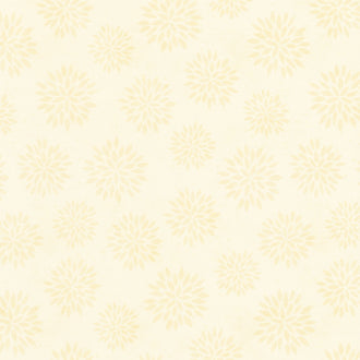 Sunflower Splendor - Tonal Flowers Cream Yardage