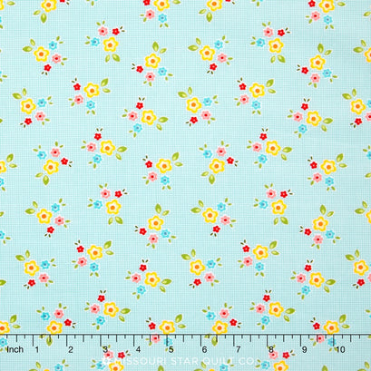 Bloom and Bliss - Floral Blue Yardage