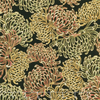 Imperial Collection 14 - Chrysanthemum Crimson Metallic Yardage