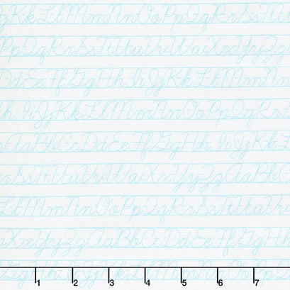 Bee Backgrounds - Penmanship Aqua Yardage