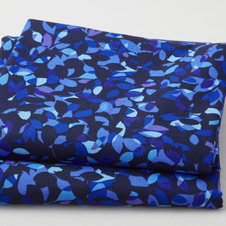 Dappled Leaf - Navy 108" Wide 3 Yard Cut