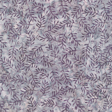 Shadow Blooms Batiks - Vines and Sprigs Purple Foxglove Yardage