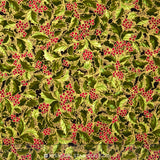 Holiday Flourish - Black Metallic Yardage