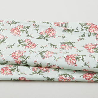 Graceful - Tossed Floral Green/Terra Cotta 2 Yard Cut