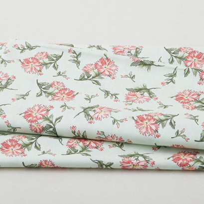 Graceful - Tossed Floral Green/Terra Cotta 2 Yard Cut