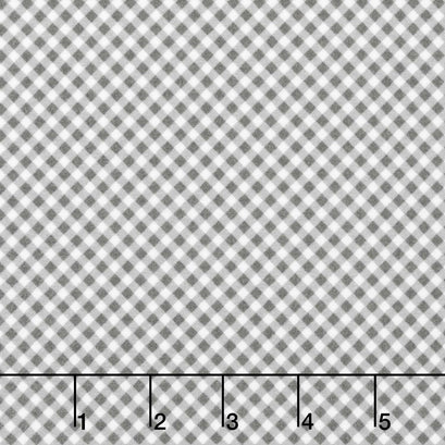 Playtime Flannel - Bias Gingham Black Yardage