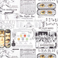 Old School - School Paper White Yardage Primary Image