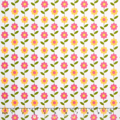 Summer Song 2 - Daisy White Yardage