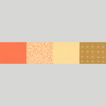 Celebrating 50 Years of Moda - Four In One Blender Print Marigold Yardage