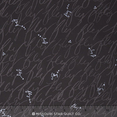 Black and White Collection 2 - Script Black Yardage