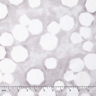 Black and White Collection 2 - Watercolor Hexie Smoke Yardage