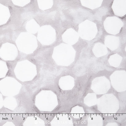 Black and White Collection 2 - Watercolor Hexie Smoke Yardage