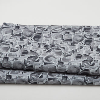 Spectral - Abstract Shapes Charcoal 118" Wide 3 Yard Cut
