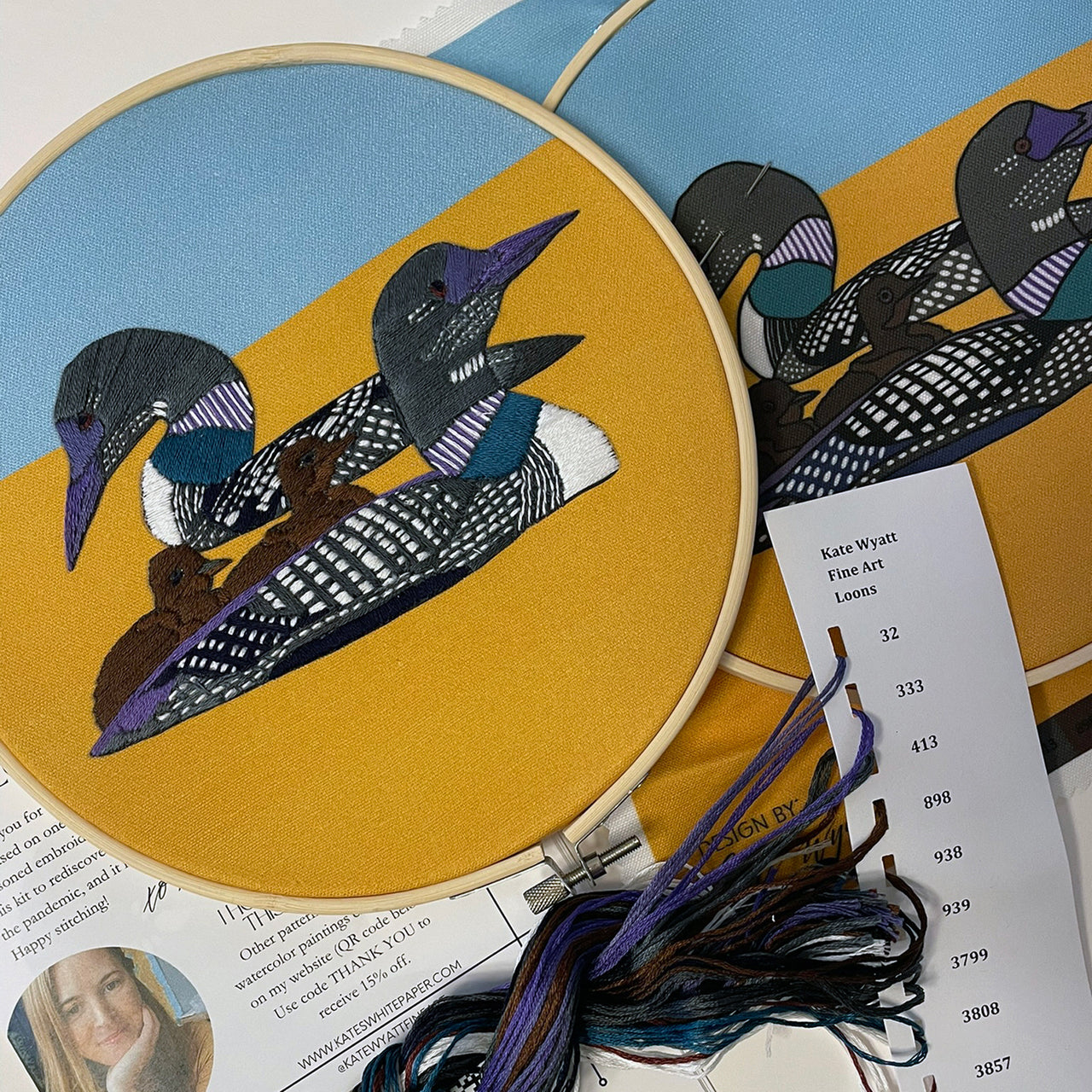 Loons Embroidery Kit