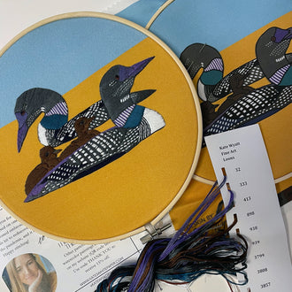 Loons Embroidery Kit
