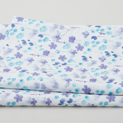 Beatrice Favorites - Watercolor Buds White 2 Yard Cut