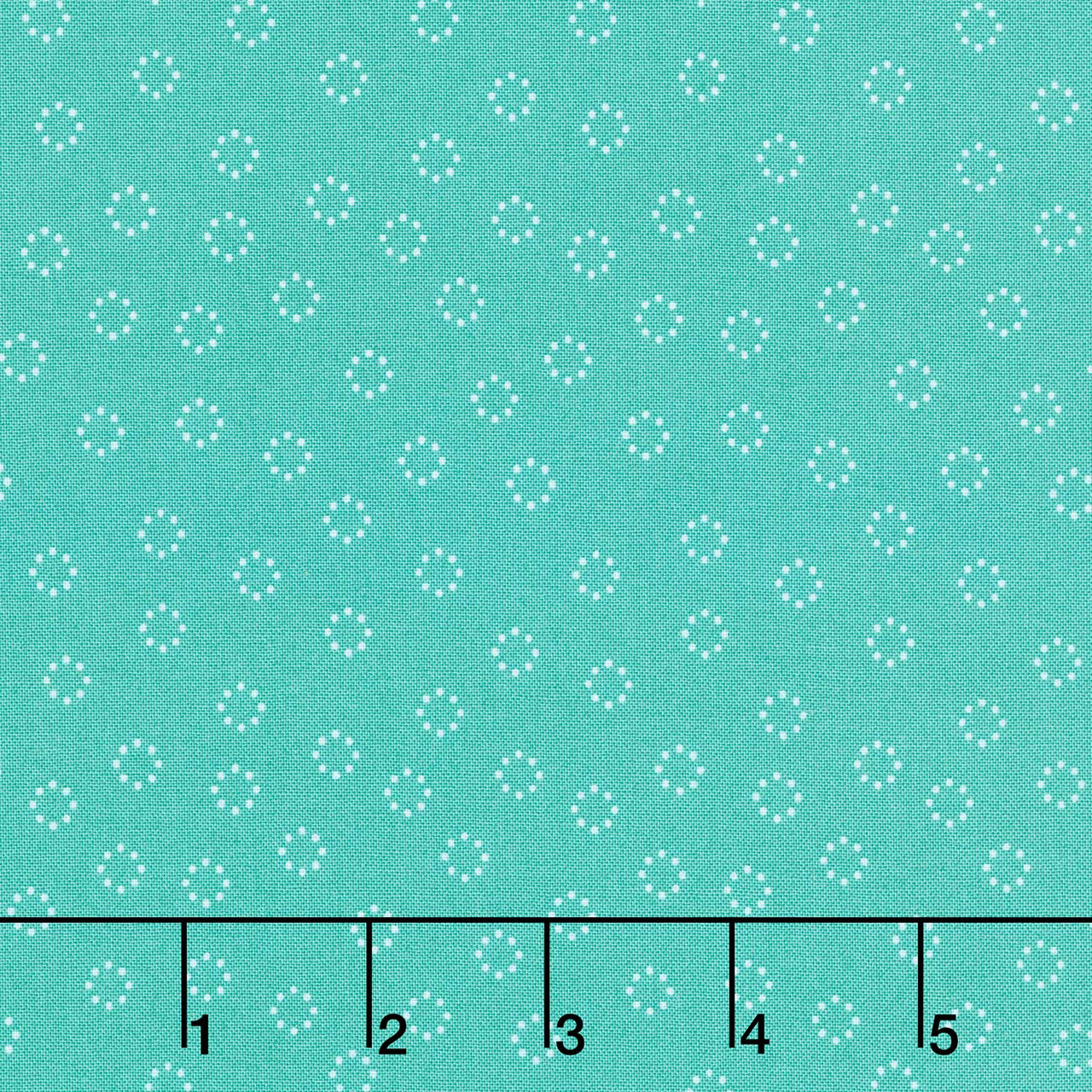 Strawberry Lemonade - Daisy Dots Teal Yardage Primary Image