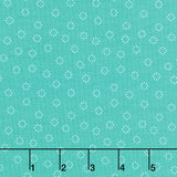 Strawberry Lemonade - Daisy Dots Teal Yardage Primary Image