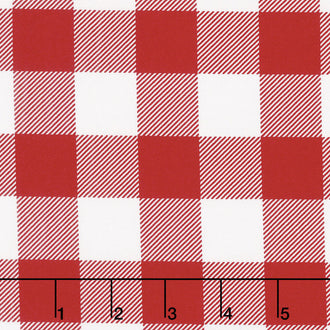 Essentially Yours - Buffalo Check Red and White 108" Wide Backing