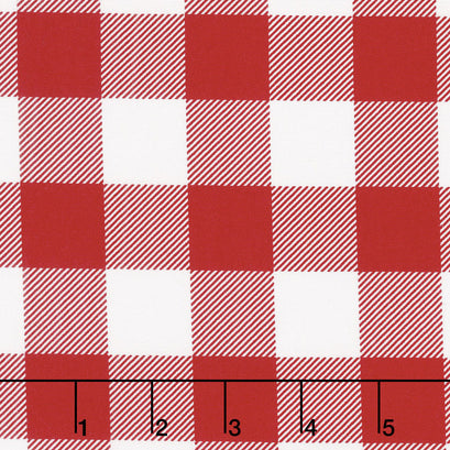 Essentially Yours - Buffalo Check Red and White 108" Wide Backing