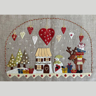 Christmas Night Wool Felt Embroidery Appliqué Kit