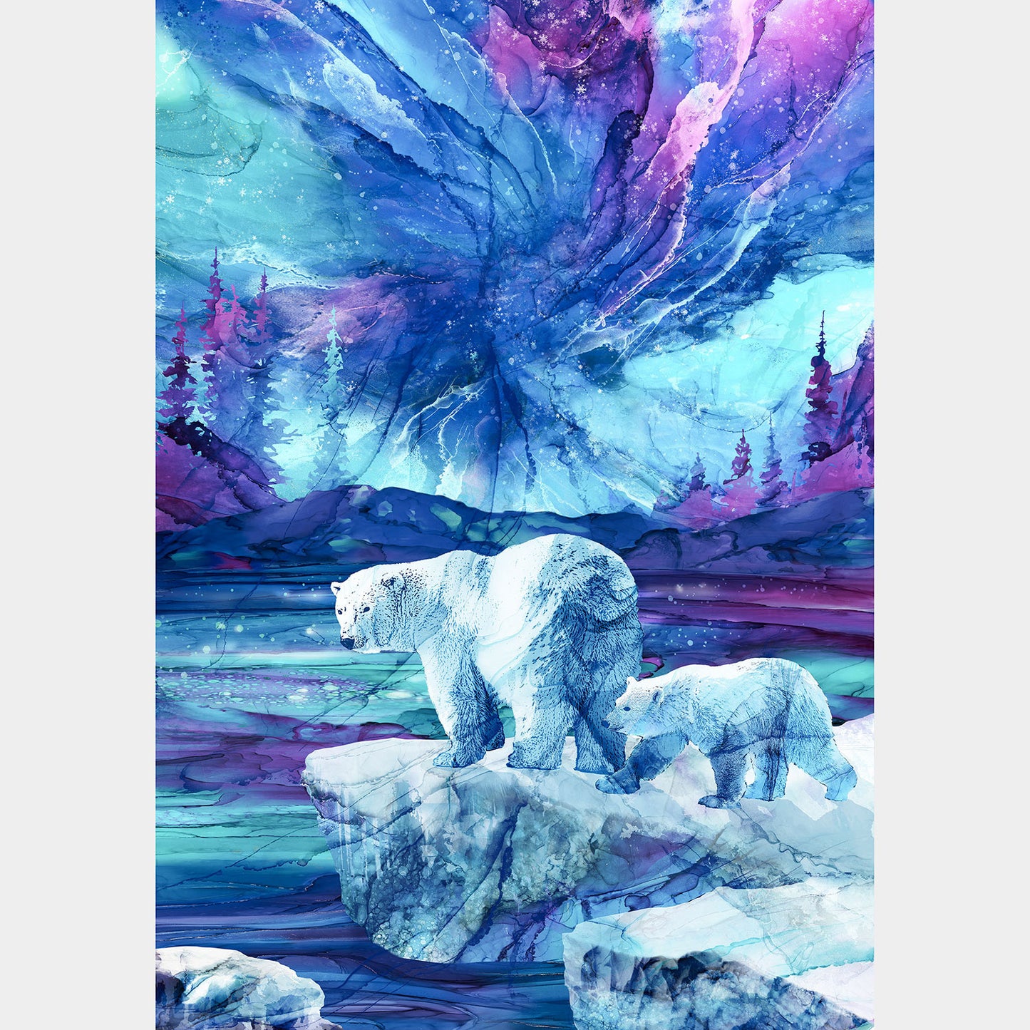 Illuminations - Polar Bear Blue Multi Panel Primary Image
