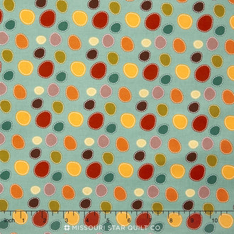 Giraffe Crossing 2 - Dots Teal Yardage