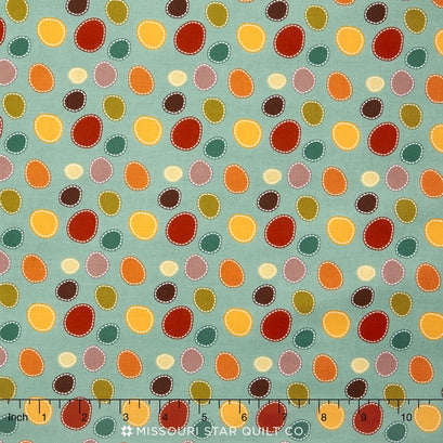 Giraffe Crossing 2 - Dots Teal Yardage