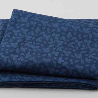 Enchantment - Leaf Ditzy Dark Blue 3 Yard Cut