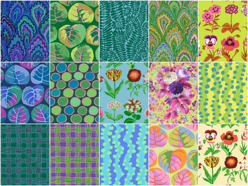 Kaffe Fassett Collective - February 2025 Cool Colorway 10" Squares