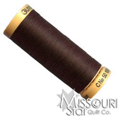 Gutermann 50 WT Cotton Thread Seal Brown