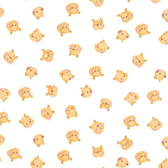 100 Aker Woods - Pooh Brain White Yardage