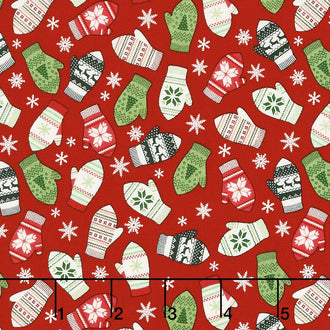 Comfort and Joy - Comfort Mittens Red Yardage