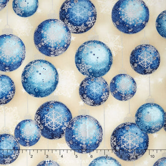 Radiant Holiday - Frost Metallic Yardage