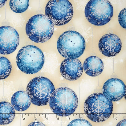 Radiant Holiday - Frost Metallic Yardage