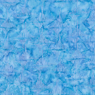 Fairy Floss Batiks - Woodblock Lines Teal Yardage