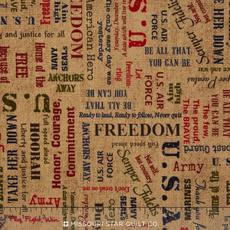 Because of the Brave - Burlap Multi Yardage