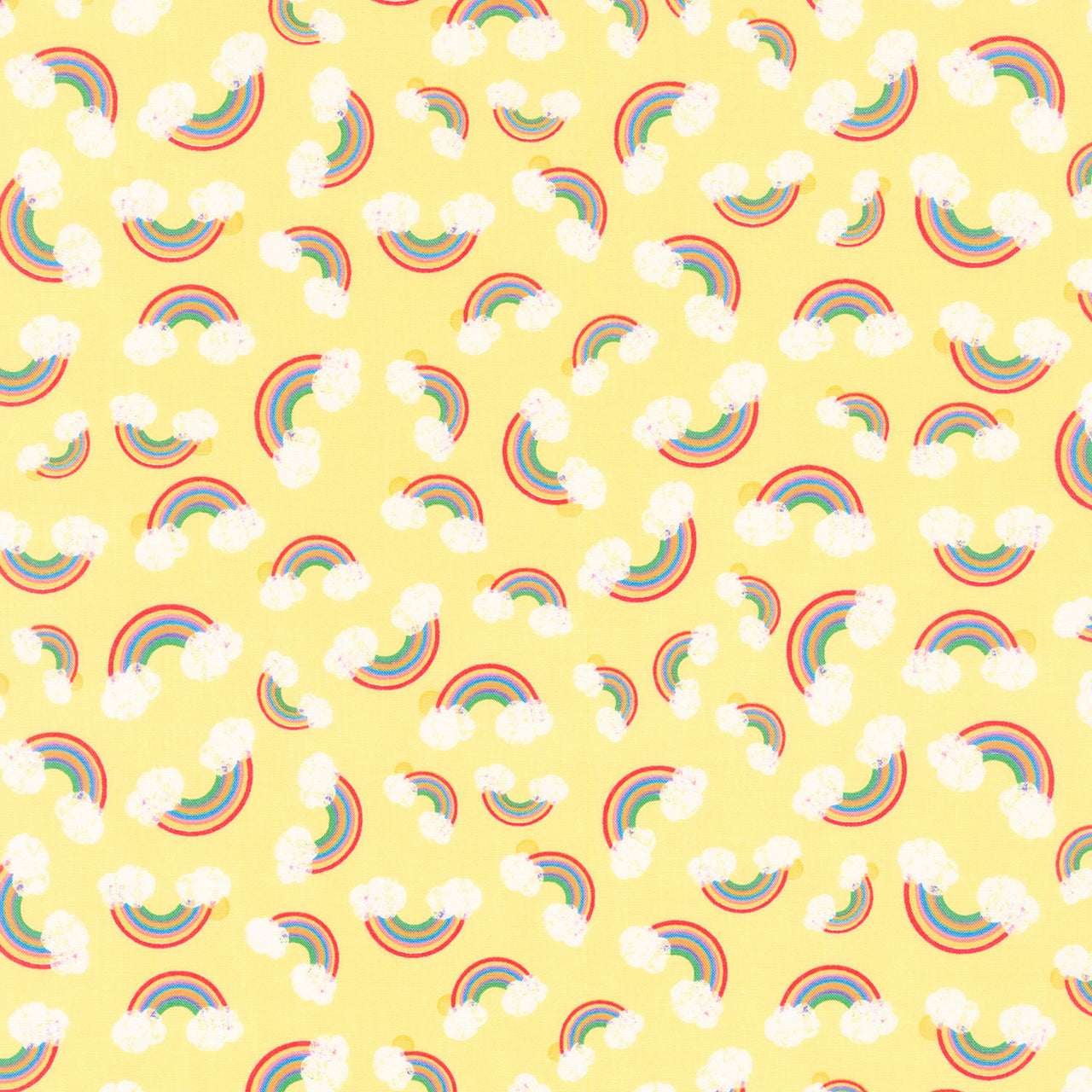 Noah & Friends II - Rainbows Yellow Yardage Primary Image
