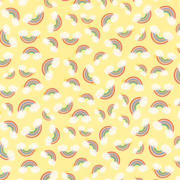 Noah & Friends II - Rainbows Yellow Yardage Primary Image