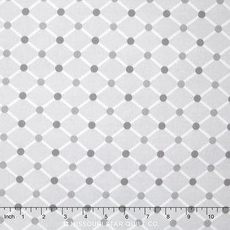 Cozy Cotton Flannels - Diamond Light Grey Yardage