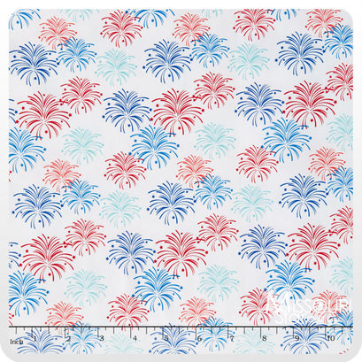Star Spangled - Stripes Fireworks Multi Yardage