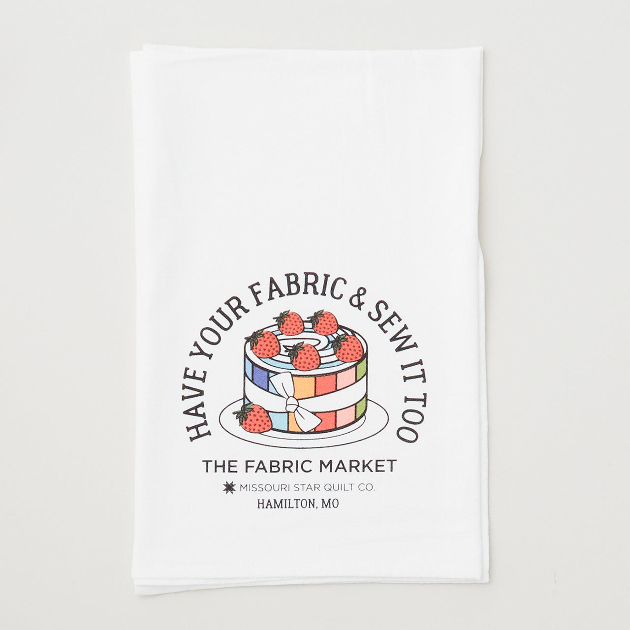 Missouri Star Have Your Fabric & Sew It Too White Flour Sack Tea Towel Primary Image