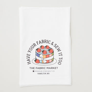 Missouri Star Have Your Fabric & Sew It Too White Flour Sack Tea Towel Primary Image