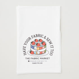Missouri Star Have Your Fabric & Sew It Too White Flour Sack Tea Towel Primary Image