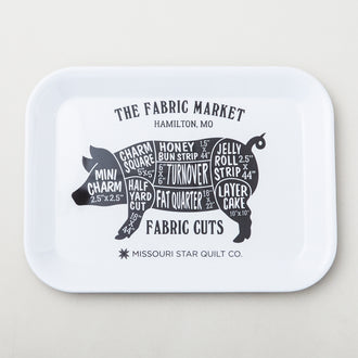 Missouri Star 11 x 14" Melamine Fabric Cuts Pig Tray