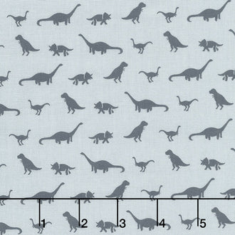 Fossil Rim - Fossil Tiny Dino Blue Yardage