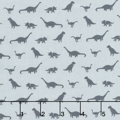 Fossil Rim - Fossil Tiny Dino Blue Yardage