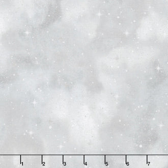 Winter White 3 - Ice Stars Ice Metallic Yardage